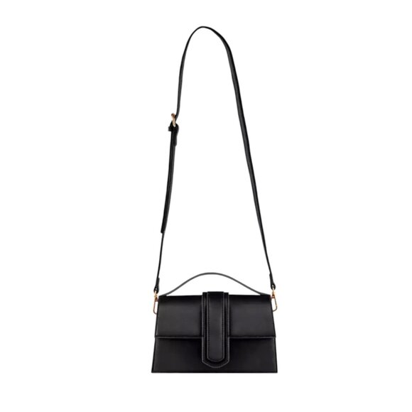 NEW KAYLA + AVA Miranda Top Handle Bag Black with Removable Strap BEAUTIFUL - Picture 5 of 6